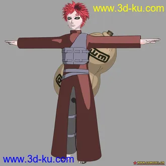 3D打印模型maya 人物  风影 我爱罗 卡通材质的图片