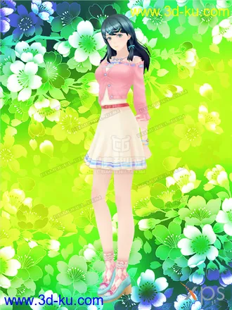 精美靓丽小女孩模型的图片