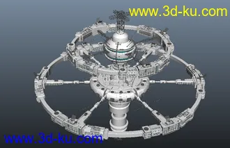 3D打印模型双环太空站的图片