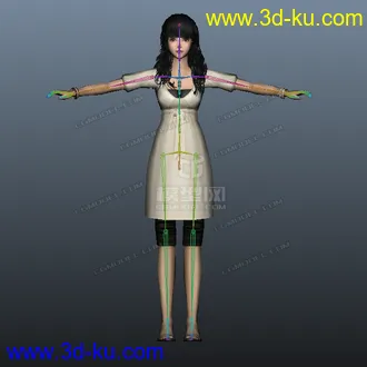 3D打印模型人物绑定好了的图片