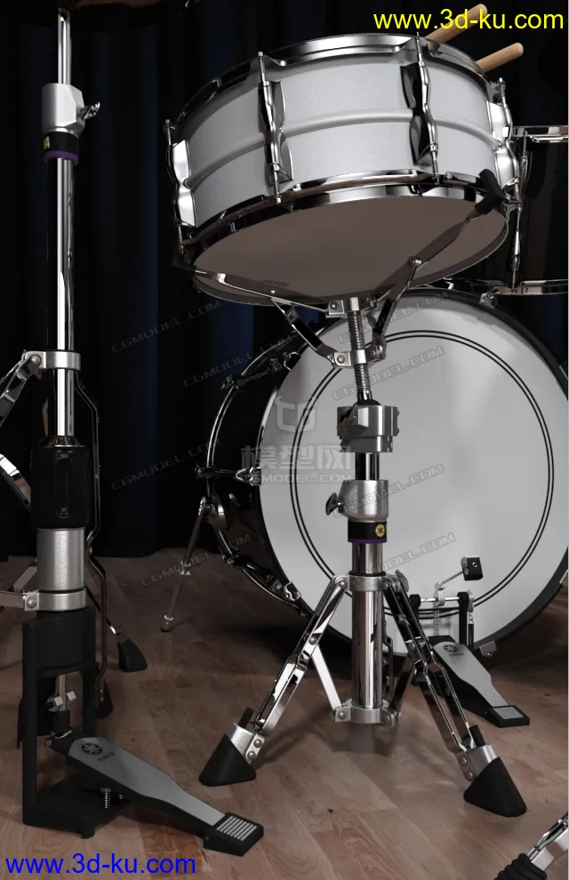 原创一套雅马哈架子鼓    架子鼓  乐器模型的图片5