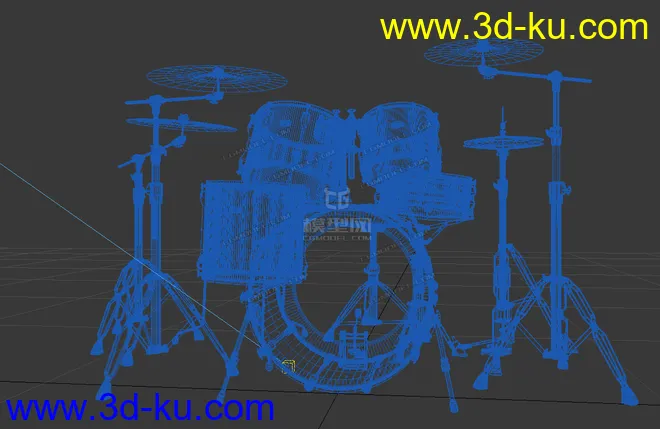 原创一套雅马哈架子鼓    架子鼓  乐器模型的图片1