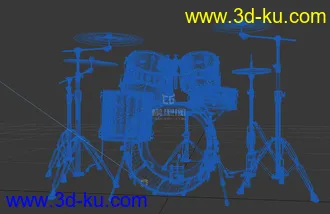 3D打印模型原创一套雅马哈架子鼓    架子鼓  乐器的图片