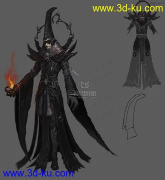 3D打印模型左护法全套动作的图片