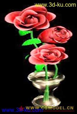 3D打印模型玫瑰（盆景）的图片