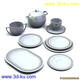 3D打印模型Archmodels 57茶具的图片