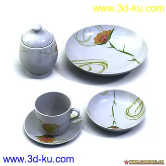 3D打印模型Archmodels 57茶具的图片