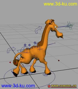 3D打印模型带绑定的卡通鹿的图片