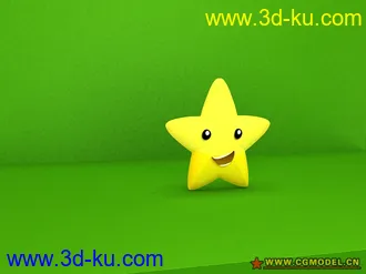 3D打印模型卡通星星  带动作  妹子你懂滴。。。的图片