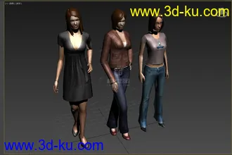 3D打印模型三个女人一个虚！的图片
