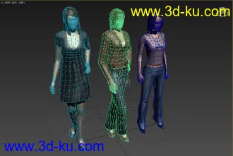 3D打印模型三个女人一个虚！的图片
