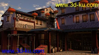 3D打印模型很早之前培训时做的建筑，可惜材质丢了的图片