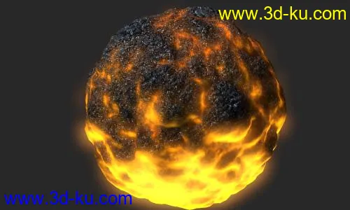 灼热陨石 岩浆  meteorolite lava模型的图片1