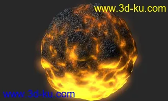 3D打印模型灼热陨石 岩浆  meteorolite lava的图片
