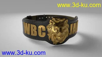 3D打印模型拳王金腰带  拳王腰带  拳击腰带  摔跤腰带 title belts的图片