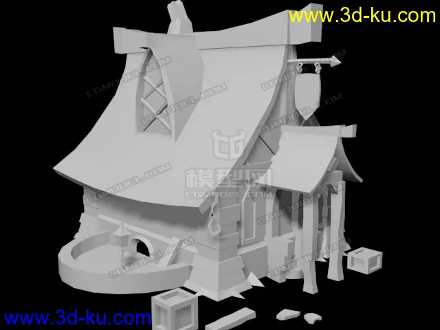 卡通小房子模型的图片1