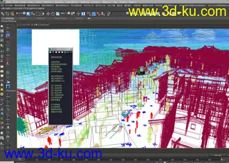 3D打印模型古街古镇中式建筑的图片