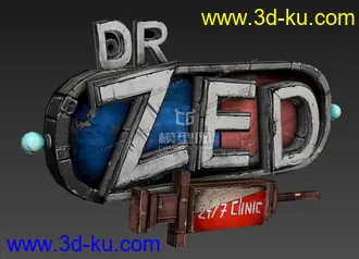 3D打印模型无主之地2场景建筑门头广告牌的图片