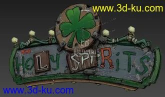 3D打印模型无主之地2场景建筑门头广告牌的图片
