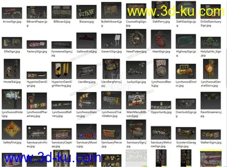3D打印模型无主之地2场景建筑门头广告牌的图片