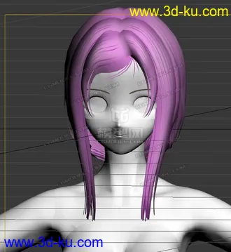 3D打印模型可爱发型 （15种颜色）的图片