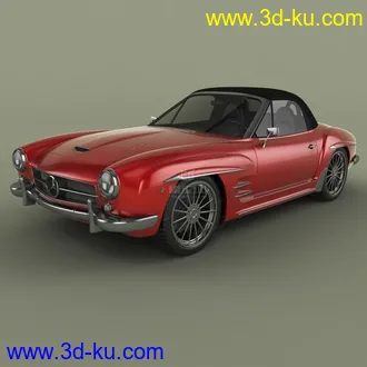 3D打印模型一款奔驰跑车的图片