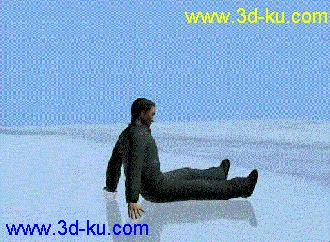 3D打印模型跌倒了爬起来加个冰面更真实一些的图片