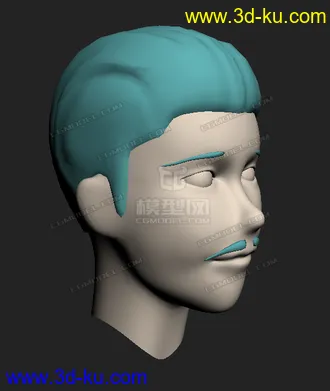 3D打印模型头部—未塌陷，有2009max和obj格式的图片