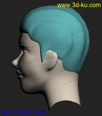 3D打印模型头部—未塌陷，有2009max和obj格式的图片