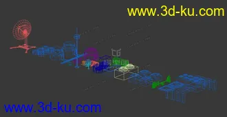 3D打印模型现代屋顶  部件   楼顶空调   排风系统的图片
