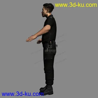 3D打印模型战地4保安门卫警卫员中国保安的图片
