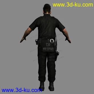 3D打印模型战地4保安门卫警卫员中国保安的图片