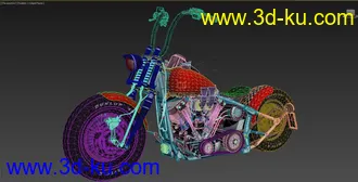 3D打印模型哈雷摩托车的图片