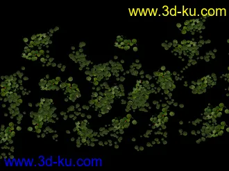 3D打印模型水面植物 浮萍，荷花池浮萍的图片
