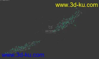 3D打印模型水面植物 浮萍，荷花池浮萍的图片