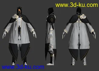 3D打印模型剑灵男角色带绑定带动作的图片