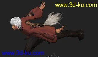 3D打印模型剑灵男角色带绑定带动作的图片