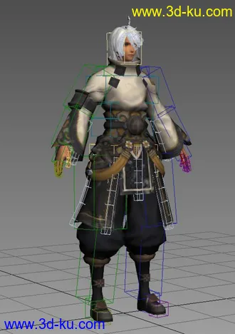 3D打印模型剑灵男角色带绑定带动作的图片