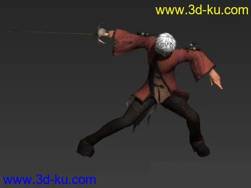 剑灵男角色带绑定带动作模型的图片5