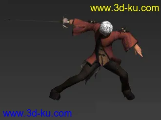 3D打印模型剑灵男角色带绑定带动作的图片