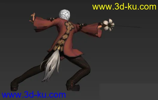 剑灵男角色带绑定带动作模型的图片6
