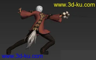 3D打印模型剑灵男角色带绑定带动作的图片
