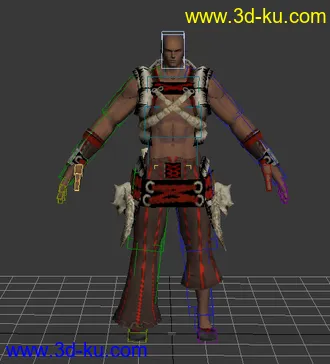 3D打印模型剑灵男角色带绑定带动作的图片