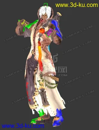 3D打印模型剑灵男角色带绑定带动作的图片