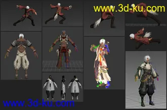 3D打印模型剑灵男角色带绑定带动作的图片