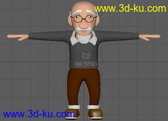 3D打印模型老人家临摹的图片
