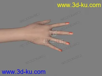 3D打印模型女性手，写实带点材质，已绑定的图片