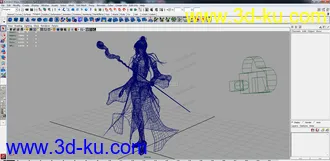 学生时代做的女人模型maya三维古代仙子仙女模型游戏人物模型的图片