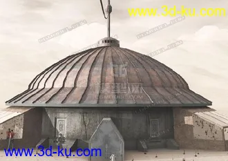 3D打印模型蒙古风格圆顶建筑的图片