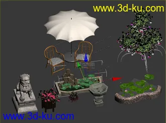 3D打印模型园林景观小品的图片